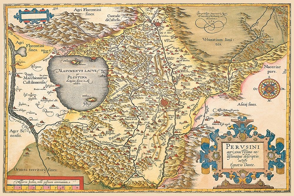 Map of Italy Near Florence
