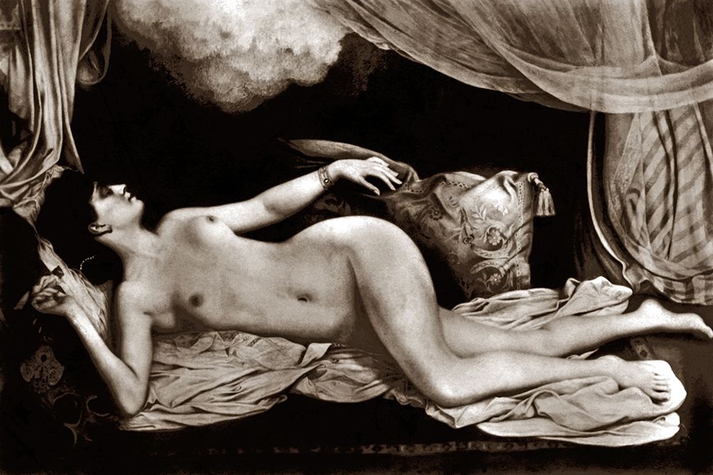 Exotic Nude with Curtains