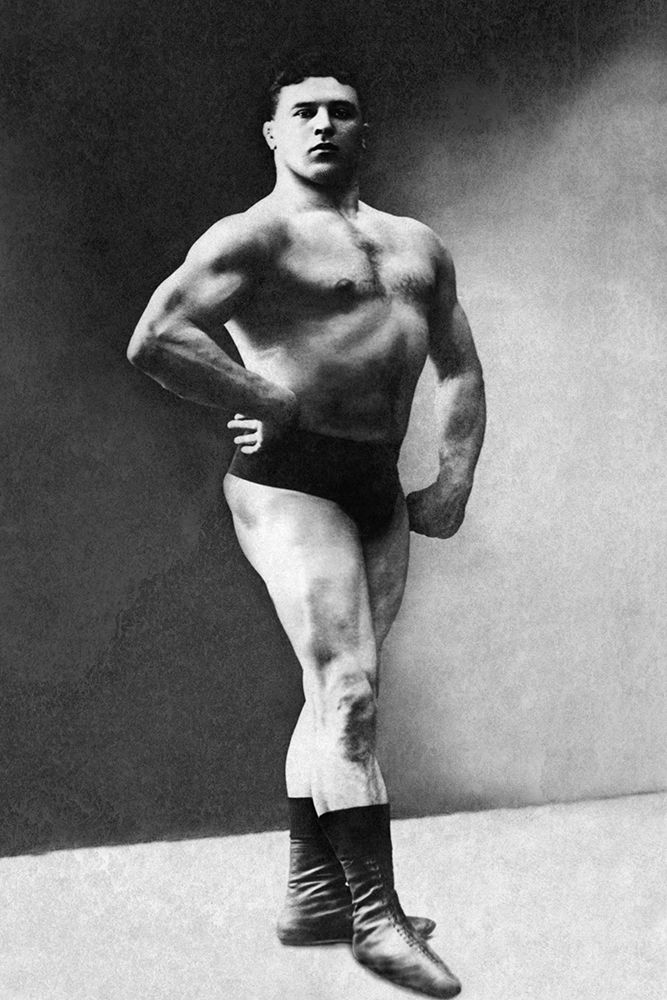 Bodybuilders Shadowed Front and Partial Right Profile