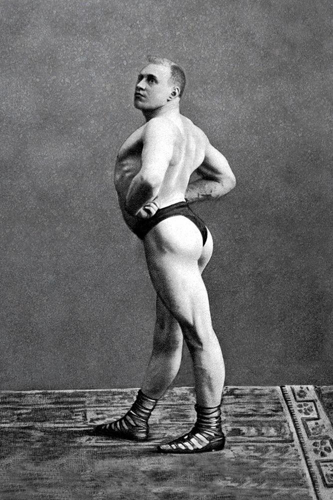 Bodybuilders Back and Left Profile