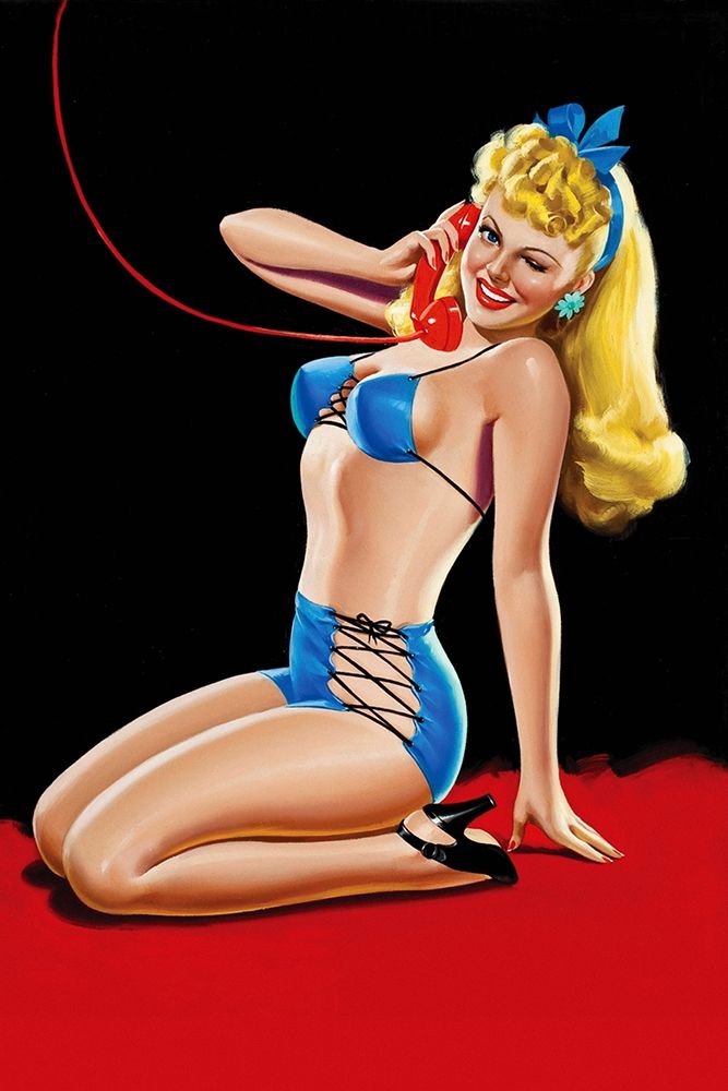 Eyeful Magazine: Pin up in Blue Bikini