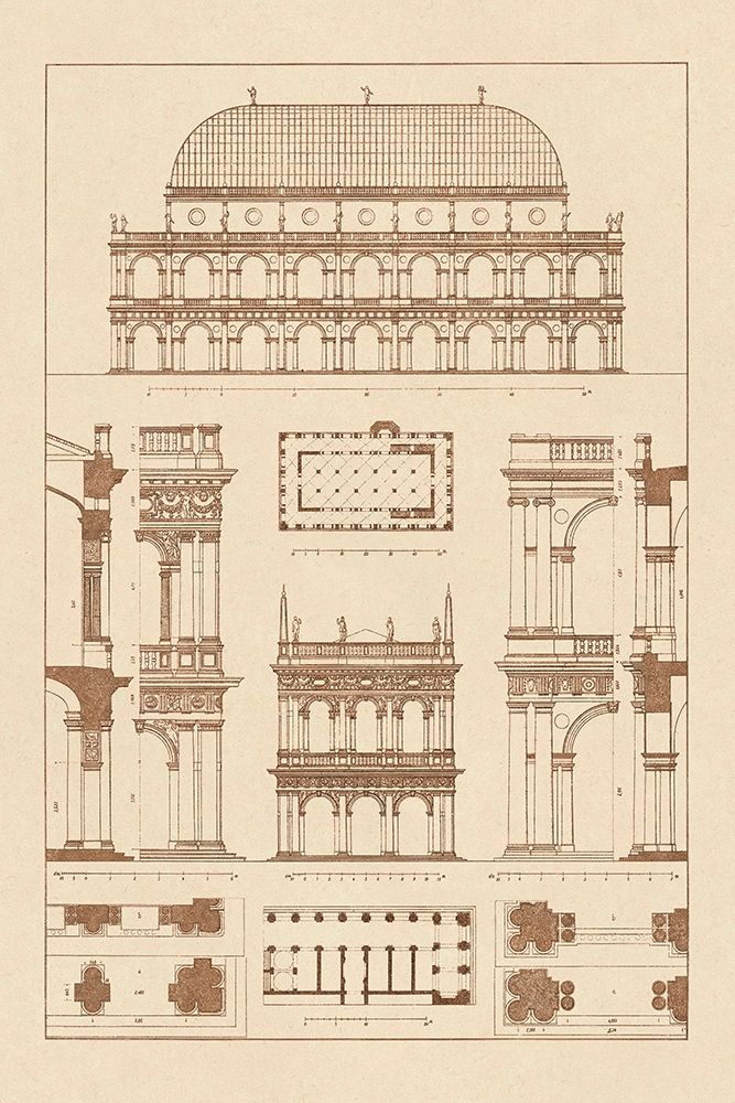 Basilica at Vicenza and Library of St. Marks at Venice