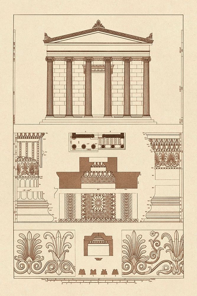 Portico, Coffer and Palmette-Ornament