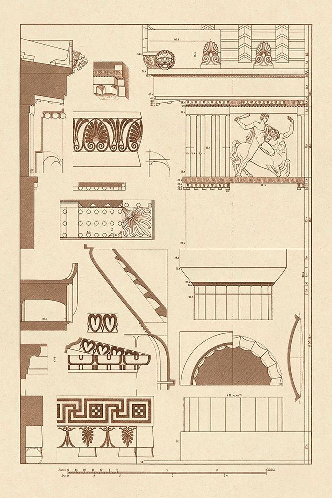 Details of Parthenon at Athens
