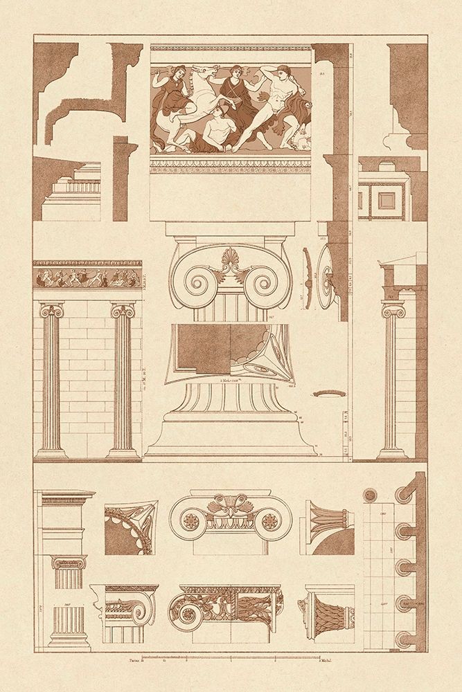 Ionic Orders and Capitals, Polychrome
