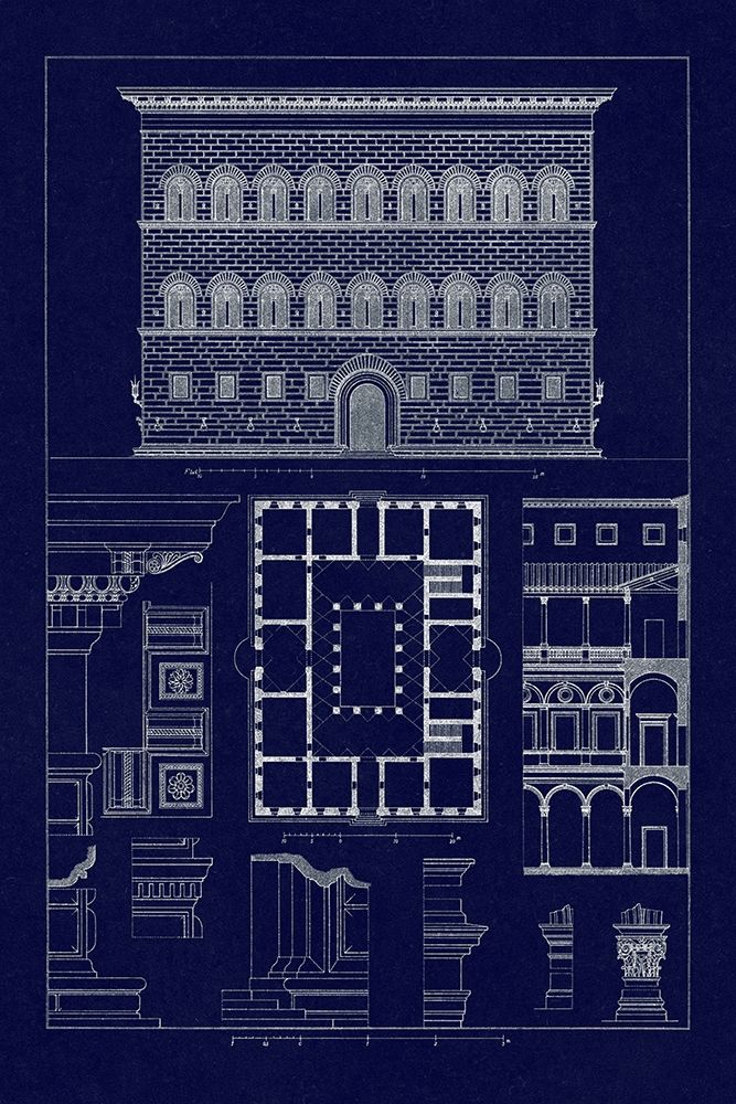 Palazzo Strozzi at Florence (Blueprint)