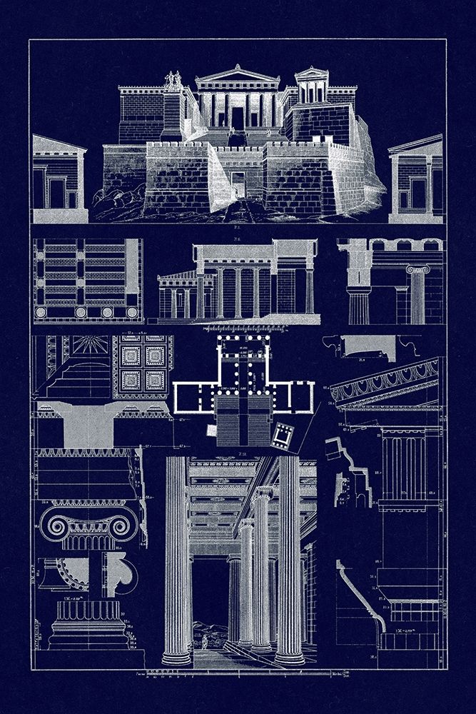 The Propylaea of the Acropolis at Athens (Blueprint)