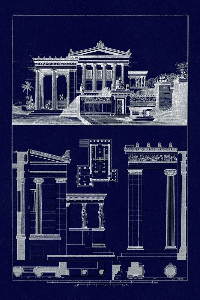 The Erechtheum at Athens (Blueprint)