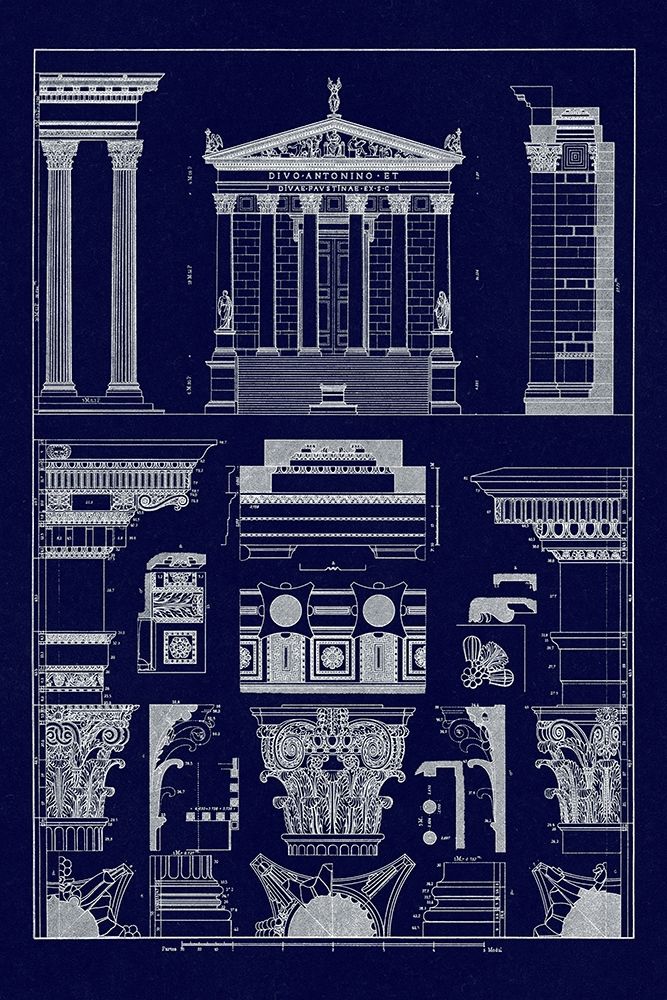 Temples of Antonius, Castor and Mars (Blueprint)