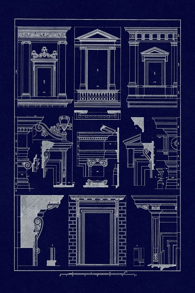 Windows of Palazzo Non Finito, Palace and House at Rome (Blueprint)