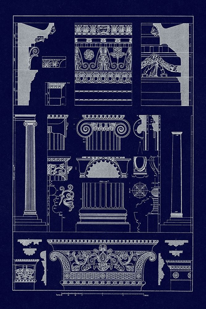 Entablatures and Capitals (Blueprint)