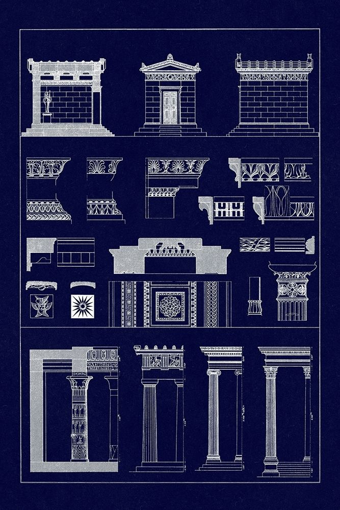 Hellenic Chapel and Decorative Forms (Blueprint)