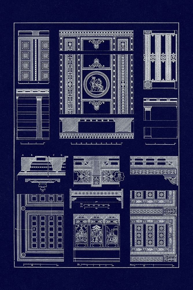 Ceilings with Visible Course of Beams (Blueprint)