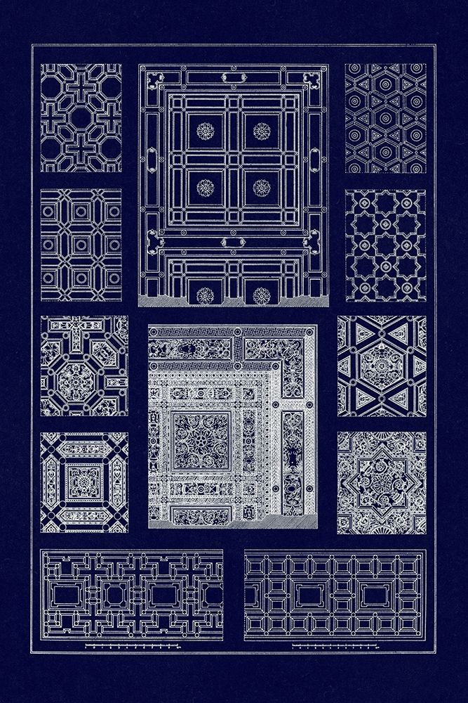 Ceilings with Bays and Mouldings (Blueprint)