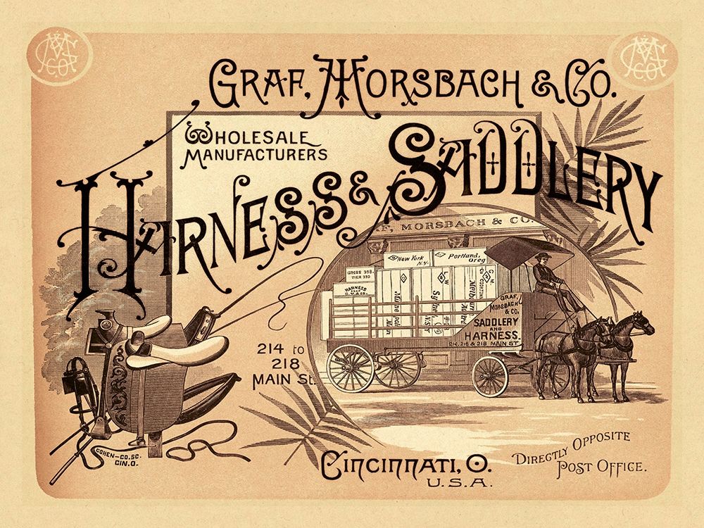 Saddles and Tack:  Graf, Morsbach and Co. Harness and Saddlery Catalog Cover