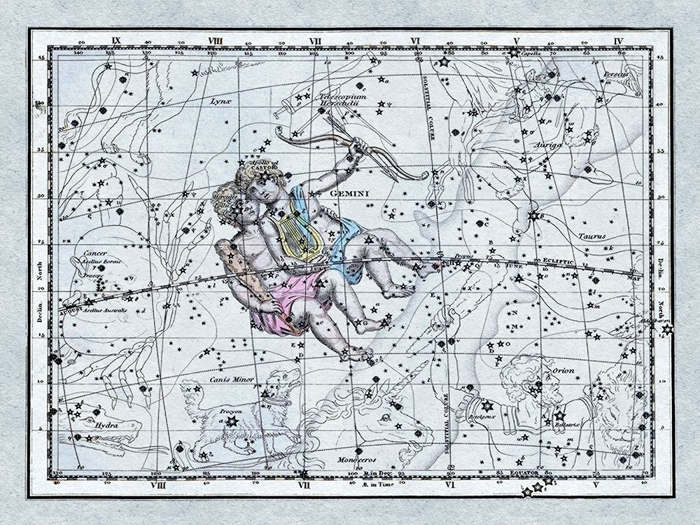 Maps of the Heavens: Gemini - the Twins - Castor and Pollux