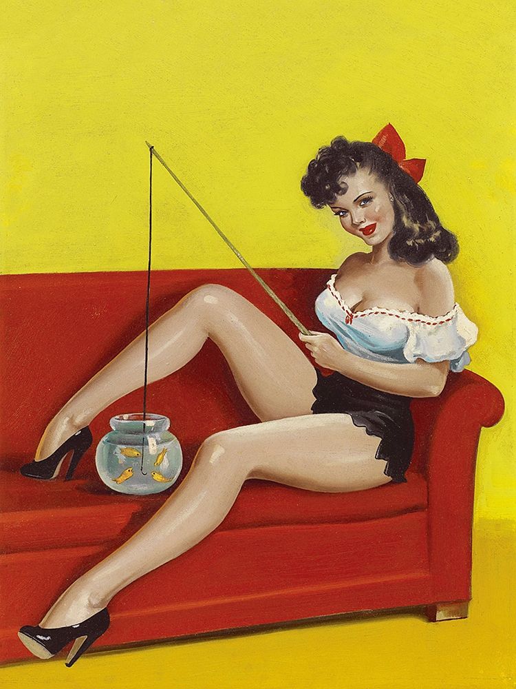 Mid-Century Pin-Ups - Joker Magazine - Fishin n funny