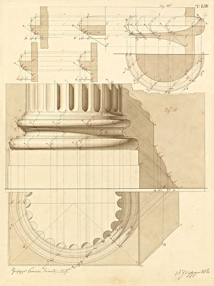 Plate 53 for Elements of Civil Architecture, ca. 1818-1850