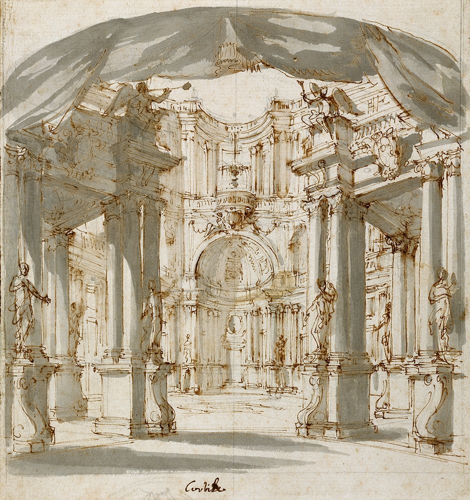 The Courtyard of a Palace: Project for a Stage, 1713
