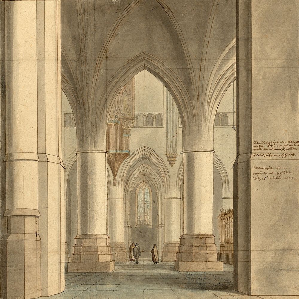 The Choir and North Ambulatory of the Church of Saint Bavo, Haarlem, 1634