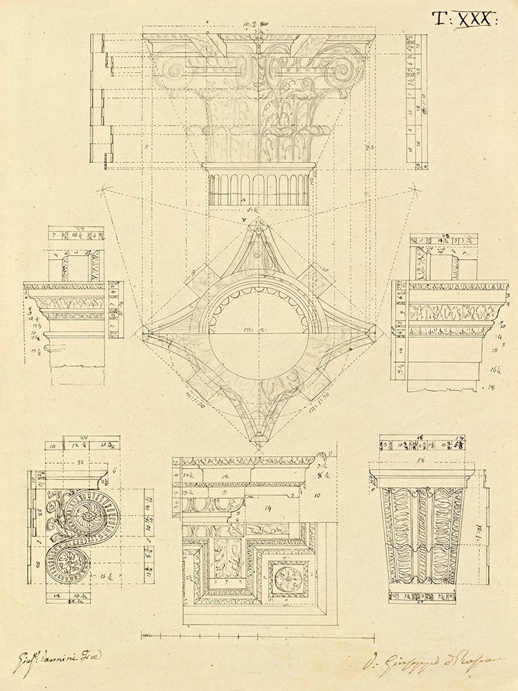 Plate 30 for Elements of Civil Architecture, ca. 1818-1850