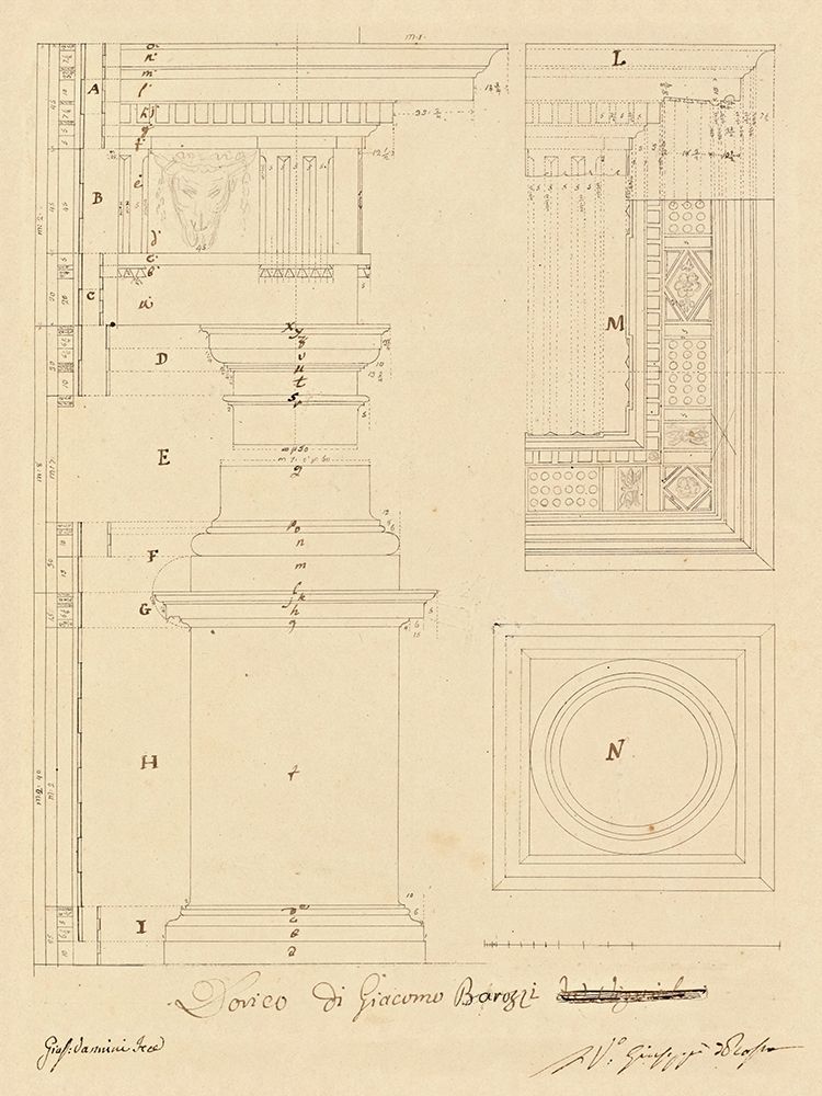 Plate 13 for Elements of Civil Architecture, ca. 1818-1850