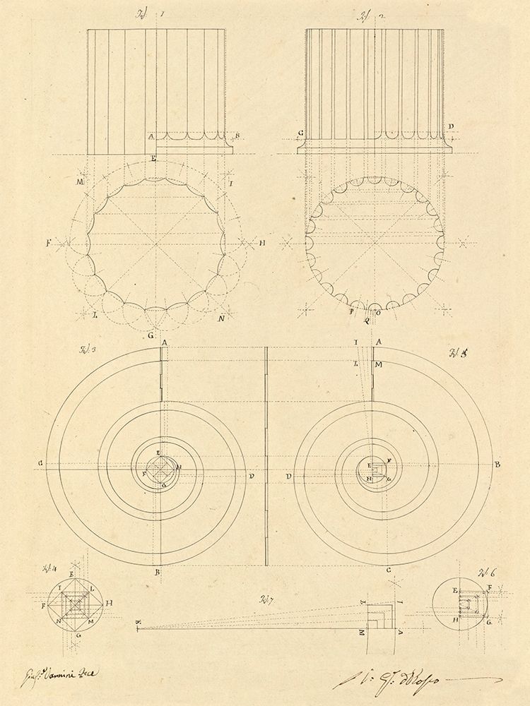 Plate 6 for Elements of Civil Architecture, ca. 1818-1850