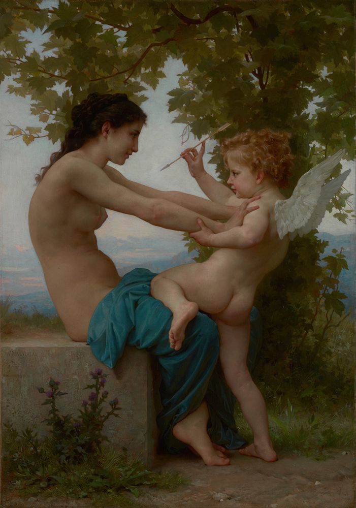 A Young Girl Defending Herself against Eros 1880