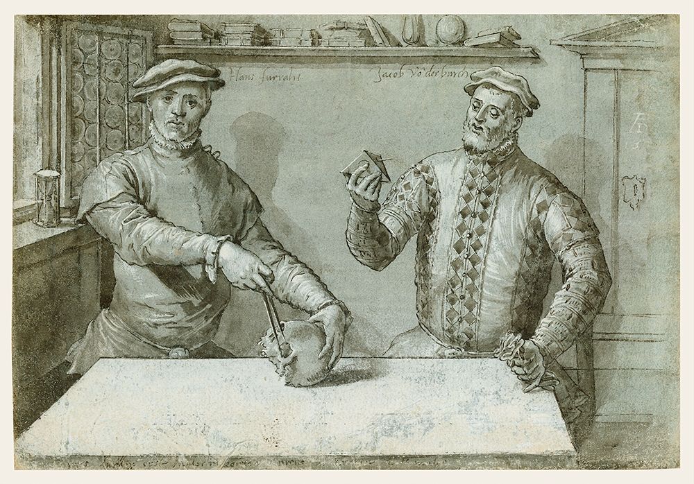 A Double Portrait of Hans Furraht and Jacob von der Burch