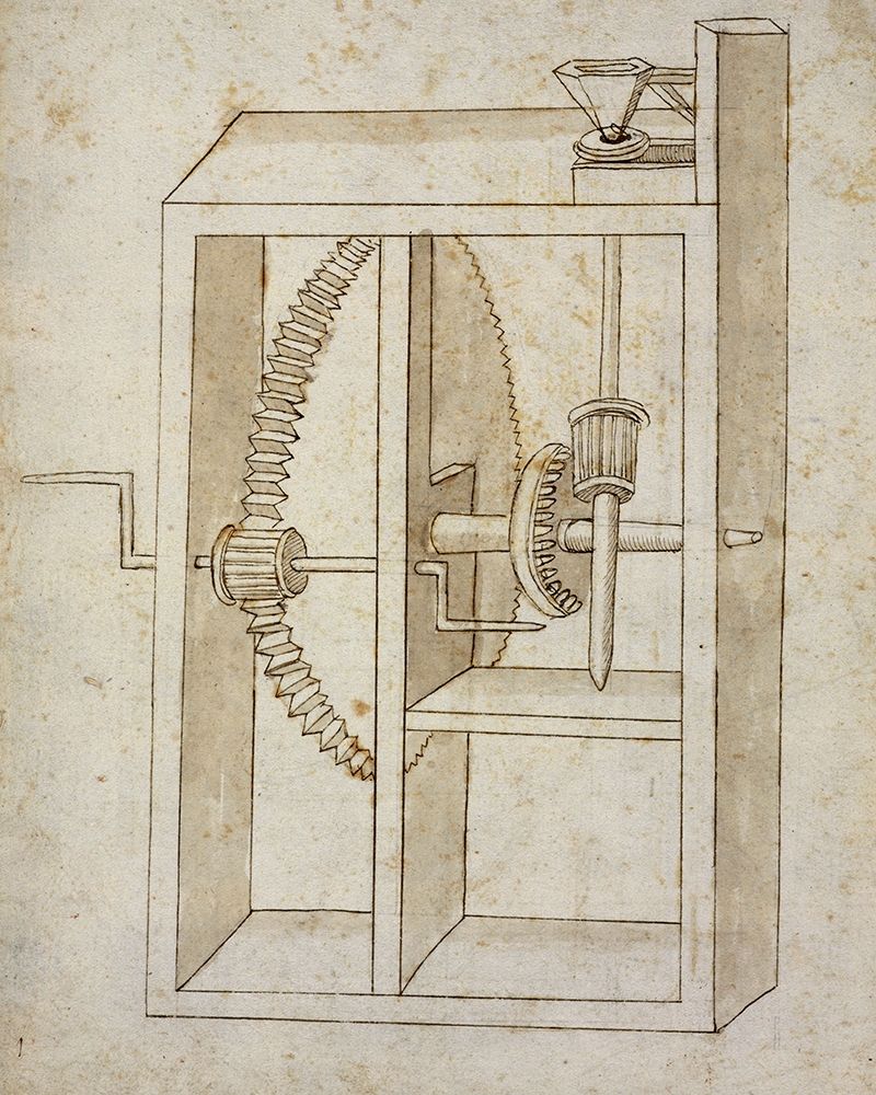 Mill powered by crank