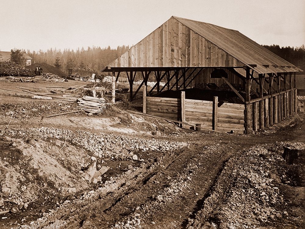 Oswego Iron Works, Willamette River, Oregon, 1867