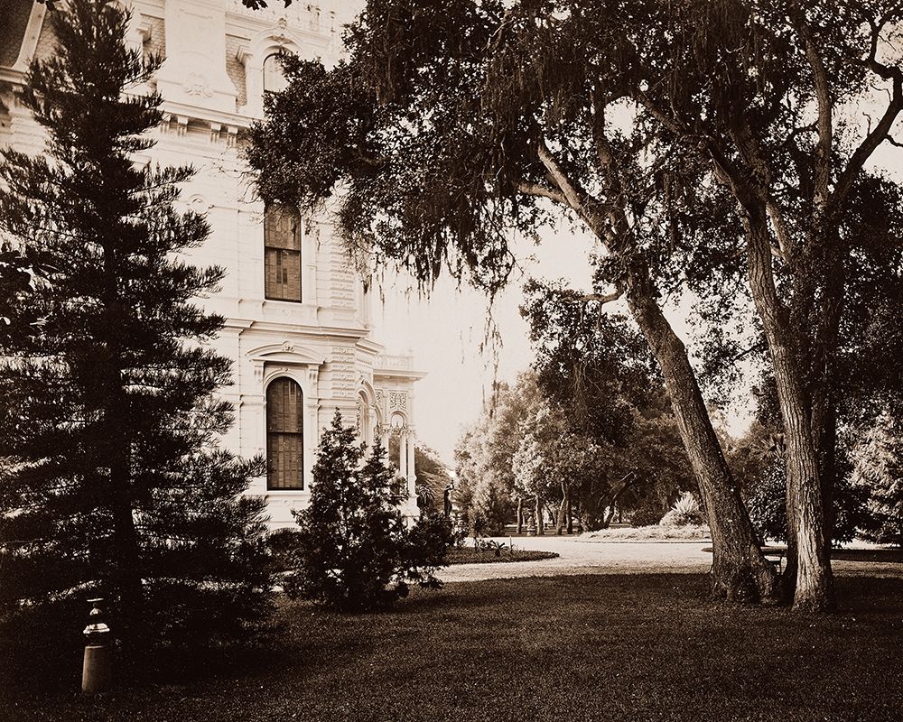 Thurlow Lodge, Menlo Park, California - Lawn and House, 1874