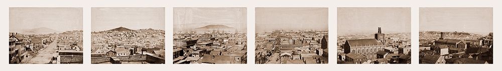 Six-part Panorama of San Francisco, 1855-1856