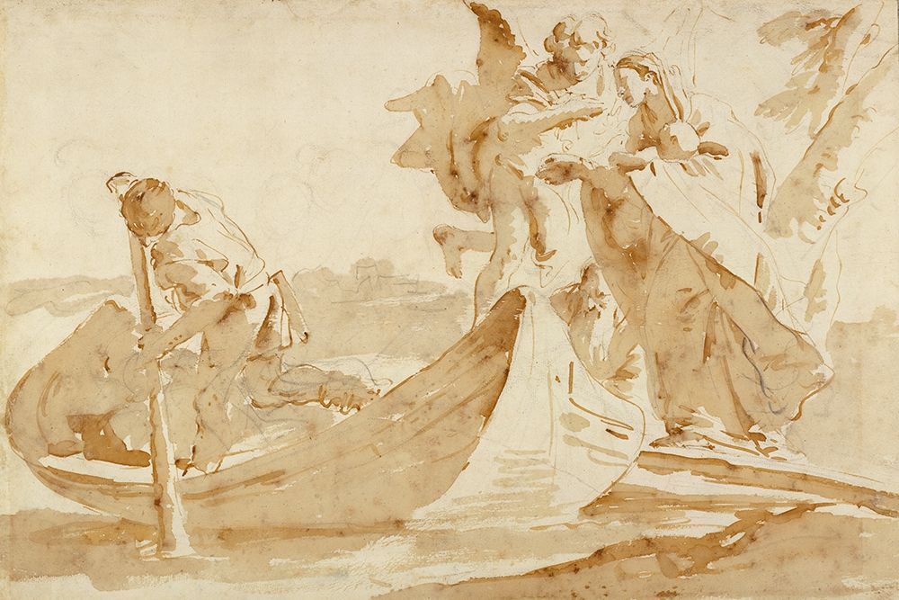 Flight into Egypt (recto); Various Studies (verso)