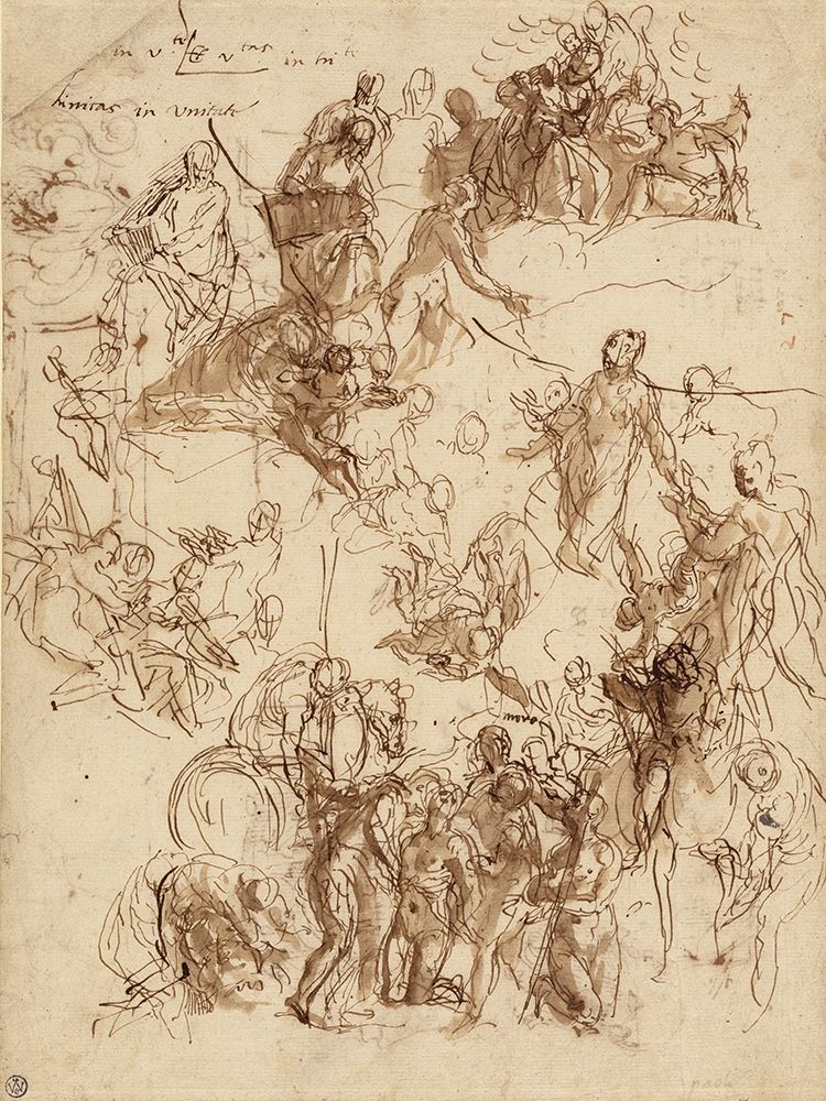 Sheet of Studies for The Martyrdom of Saint George