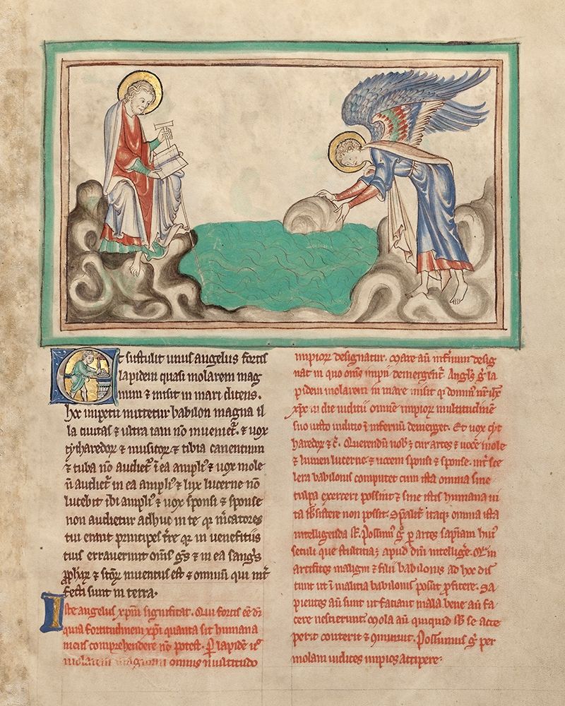 An Angel Casting a Millstone into the Sea