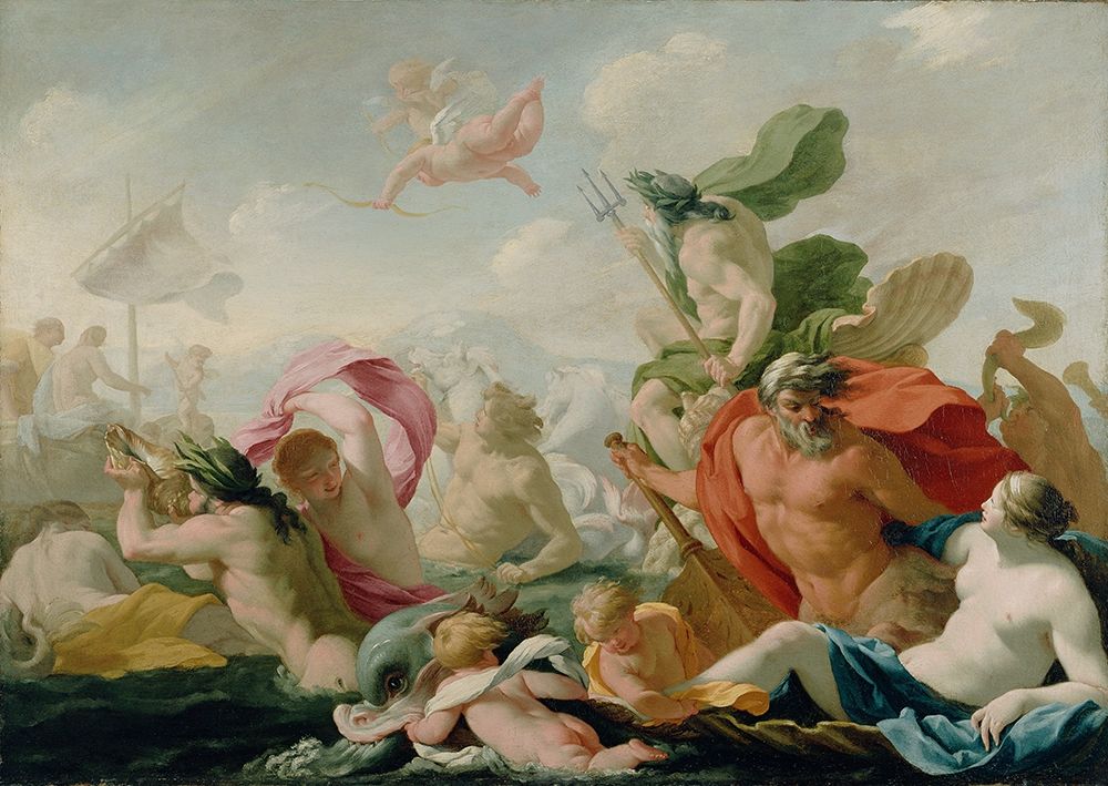 Marine Gods Paying Homage to Love