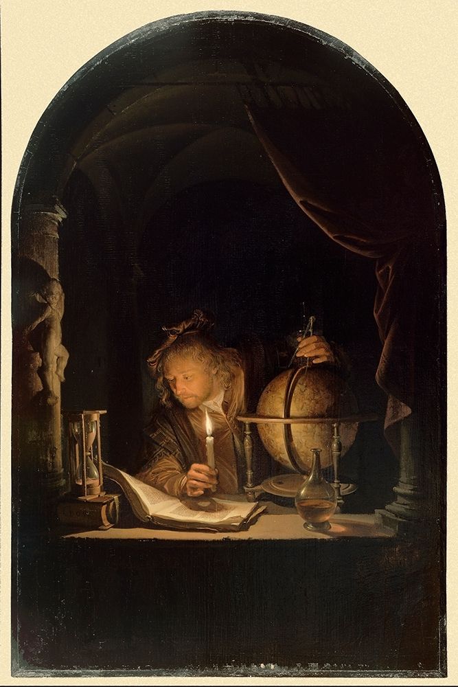 Astronomer by Candlelight, late 1650s