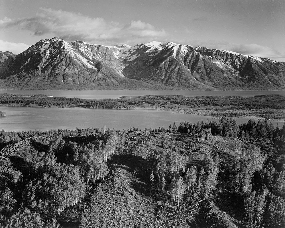 View across river valley, Grand Teton National Park, Wyoming, 1941