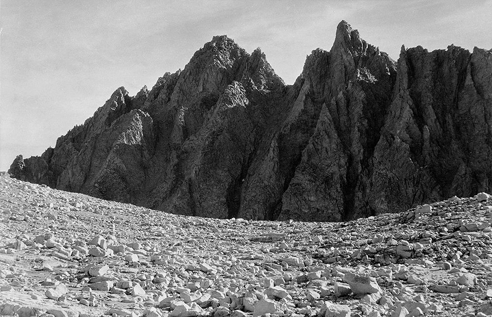 Bishop Pass, Kings River Canyon, proposed as a national park, California, 1936