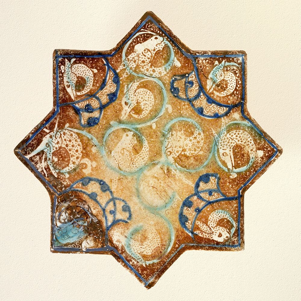 Star Tile with Animal Motifs