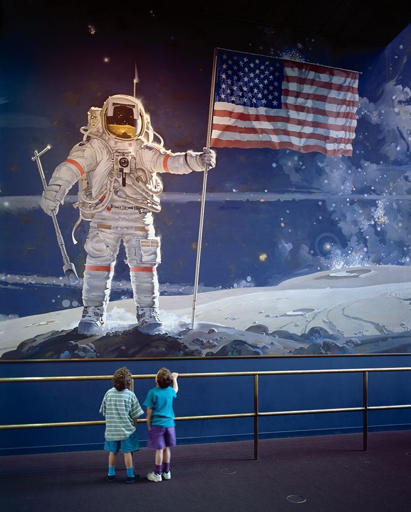 Part of mural The Space Mural, A Cosmic View, at the National Air and Space Museum, Washington, D.C.