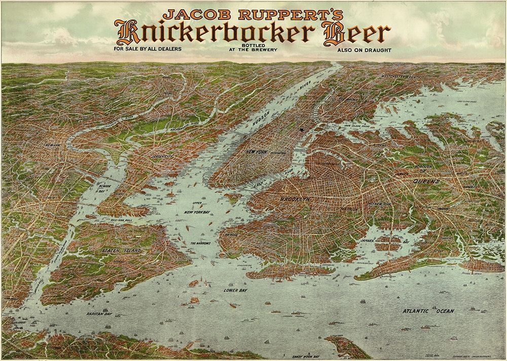 Panoramic view of New York City and vicinity, 1912