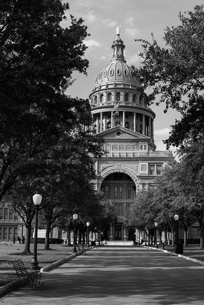 The Texas Capitol, Austin, Texas, 2014 - Black and White