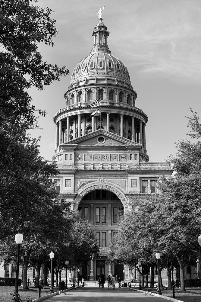 The Texas Capitol, Austin, Texas, 2014 - Black and White