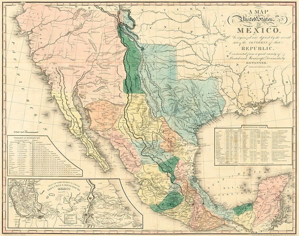A map of the United States of Mexico : as organized and defined by the several acts of the Congress