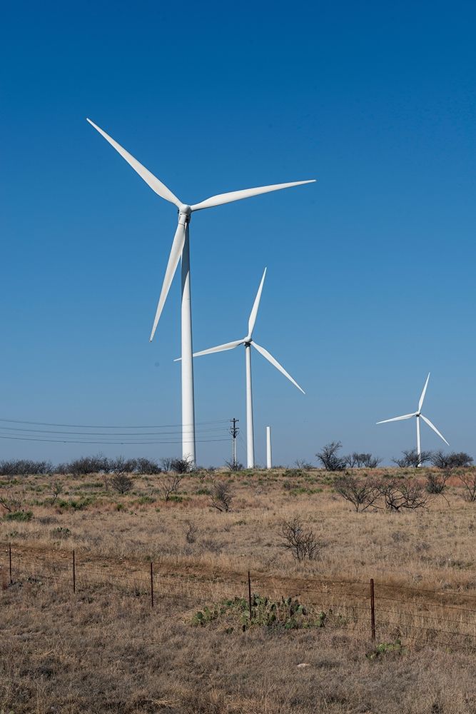 Wind turbines in Shackelford County, TX, northeast of Abilene