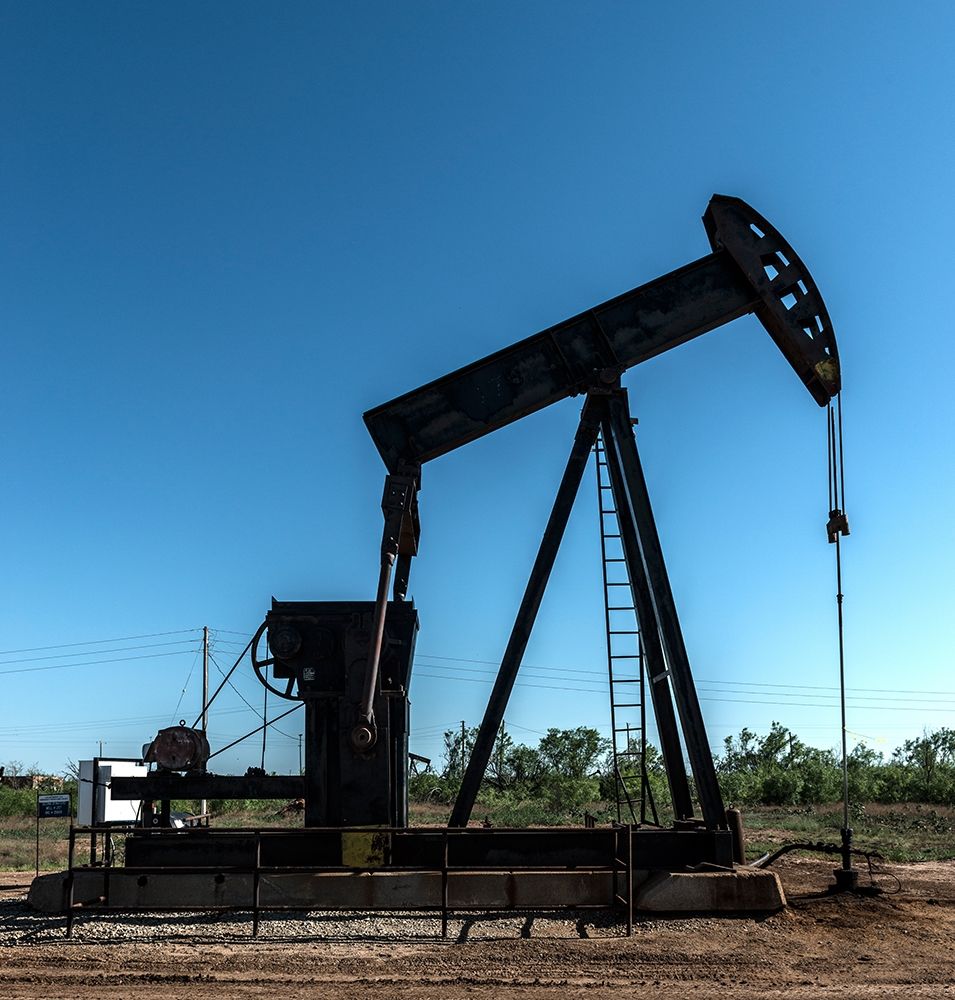 A pumpjack in Wichita County, TX