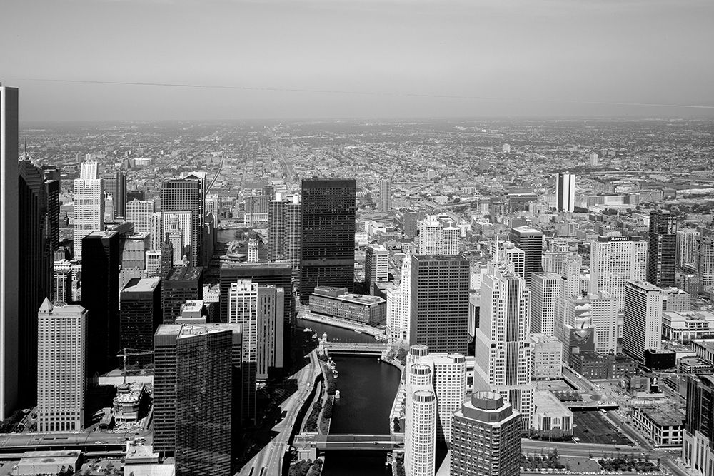 Aerial view of skyline Chicago Illinois