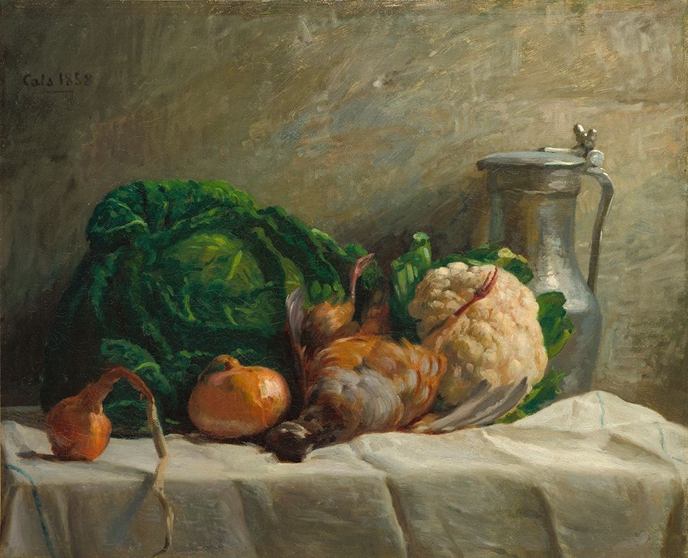 Still Life with Vegetables, Partridge, and a Jug